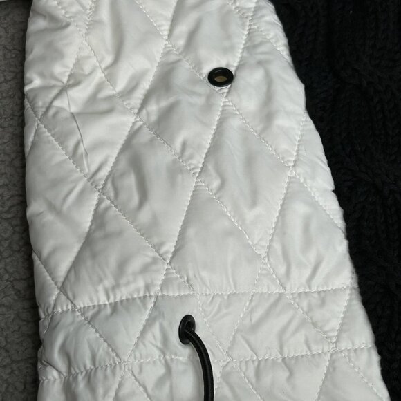 Thale Blanc The Power Of Words Sweater Womens Medium Black White Cable V Neck - Picture 5 of 10